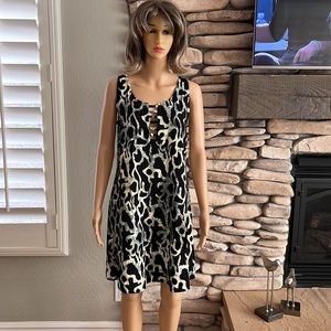 Bali Batiks black and green dress S